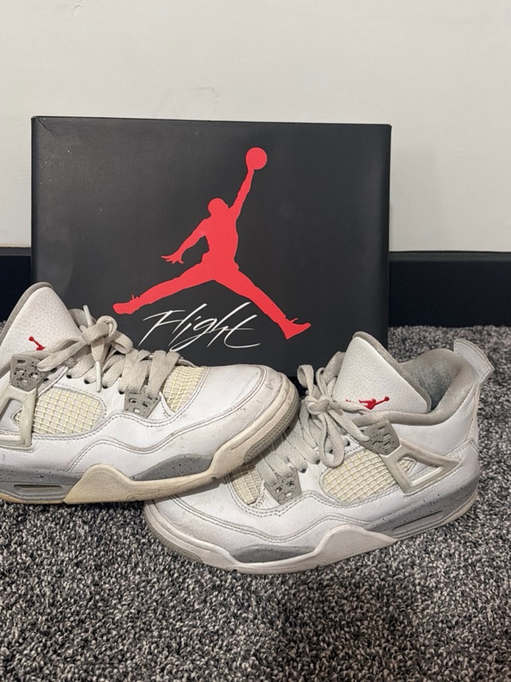 Nike Air Jordan 4 Retro “Oreos” Womens 6.5 or kids 5Basketball Shoes - Jordan